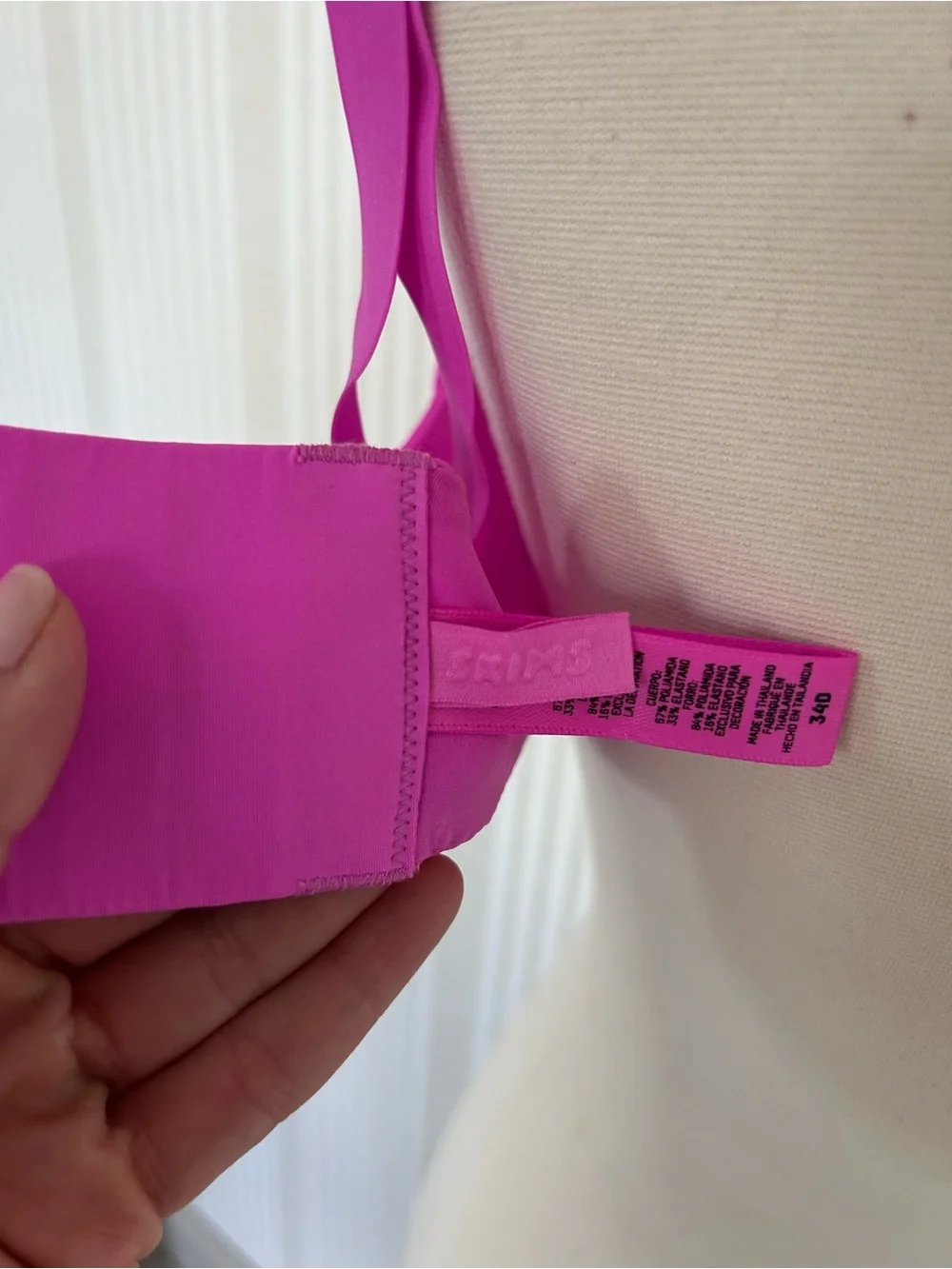 Skims Unlined Balconette Bra 34D NEW Pink $68 Retail